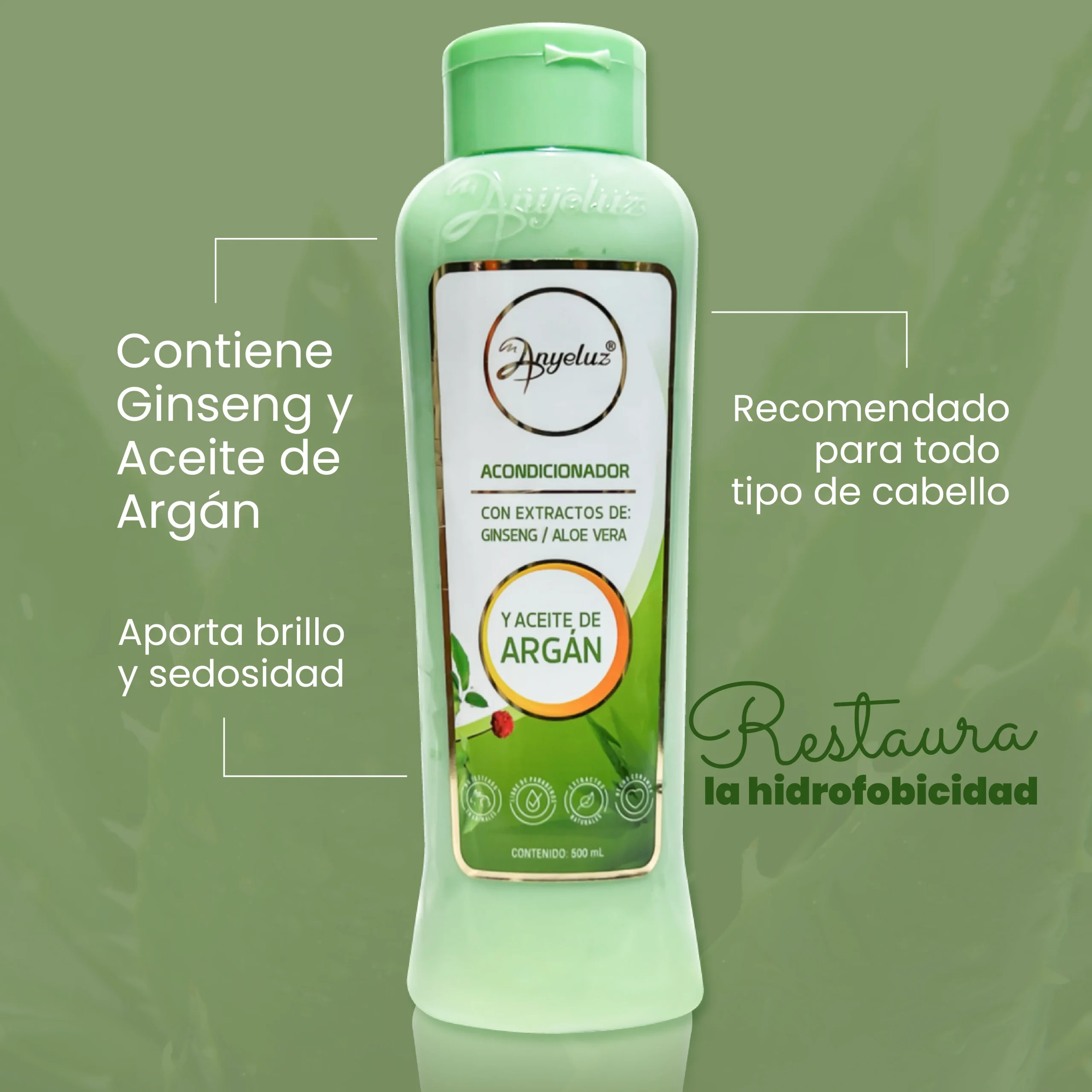 ACONDICIONADOR ANYELUZ DE ARGÁN Y ALOE VERA - Imagen 3
