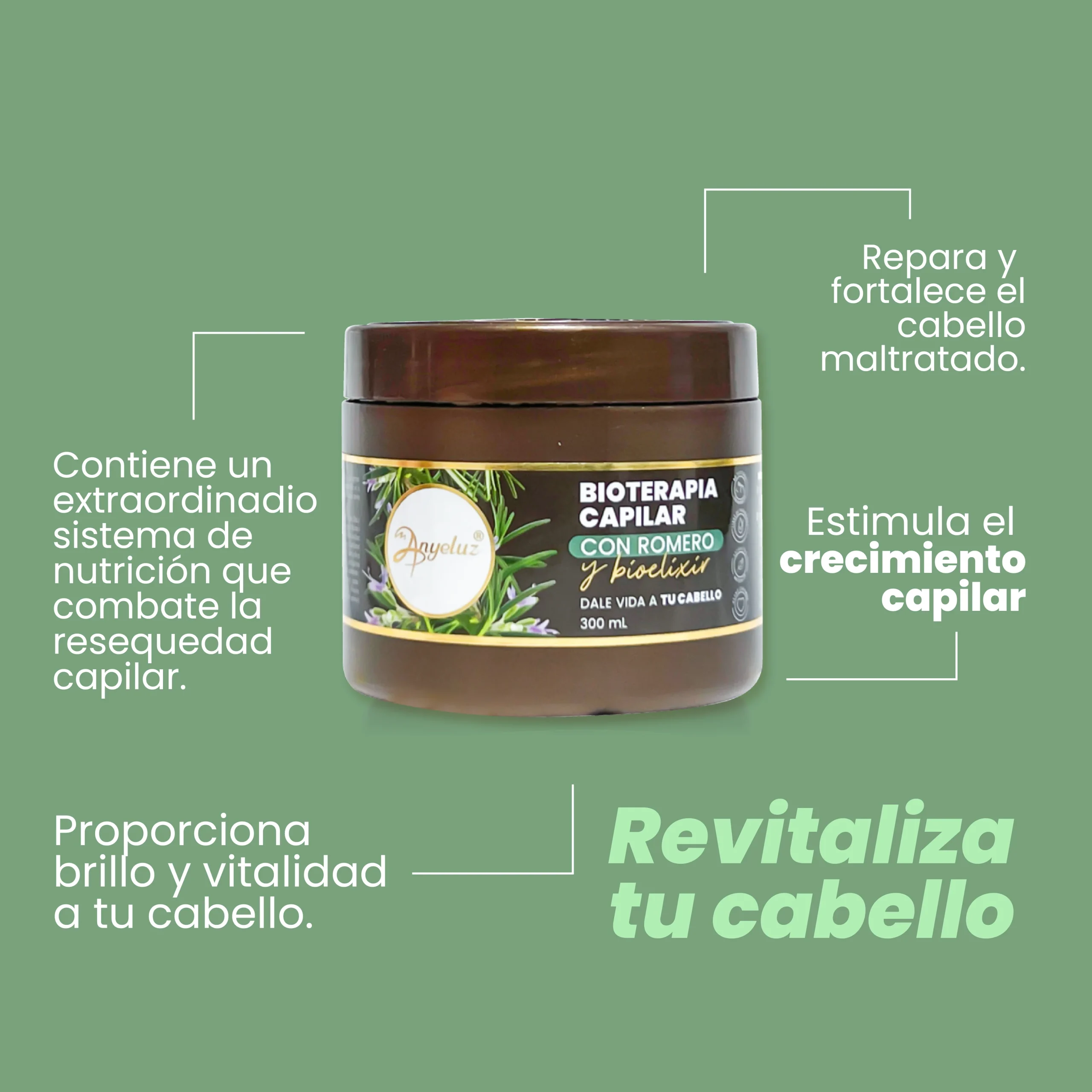 BIOTERAPIA CAPILAR CON ROMERO Y BIOELIXIR ANYELUZ - Imagen 3