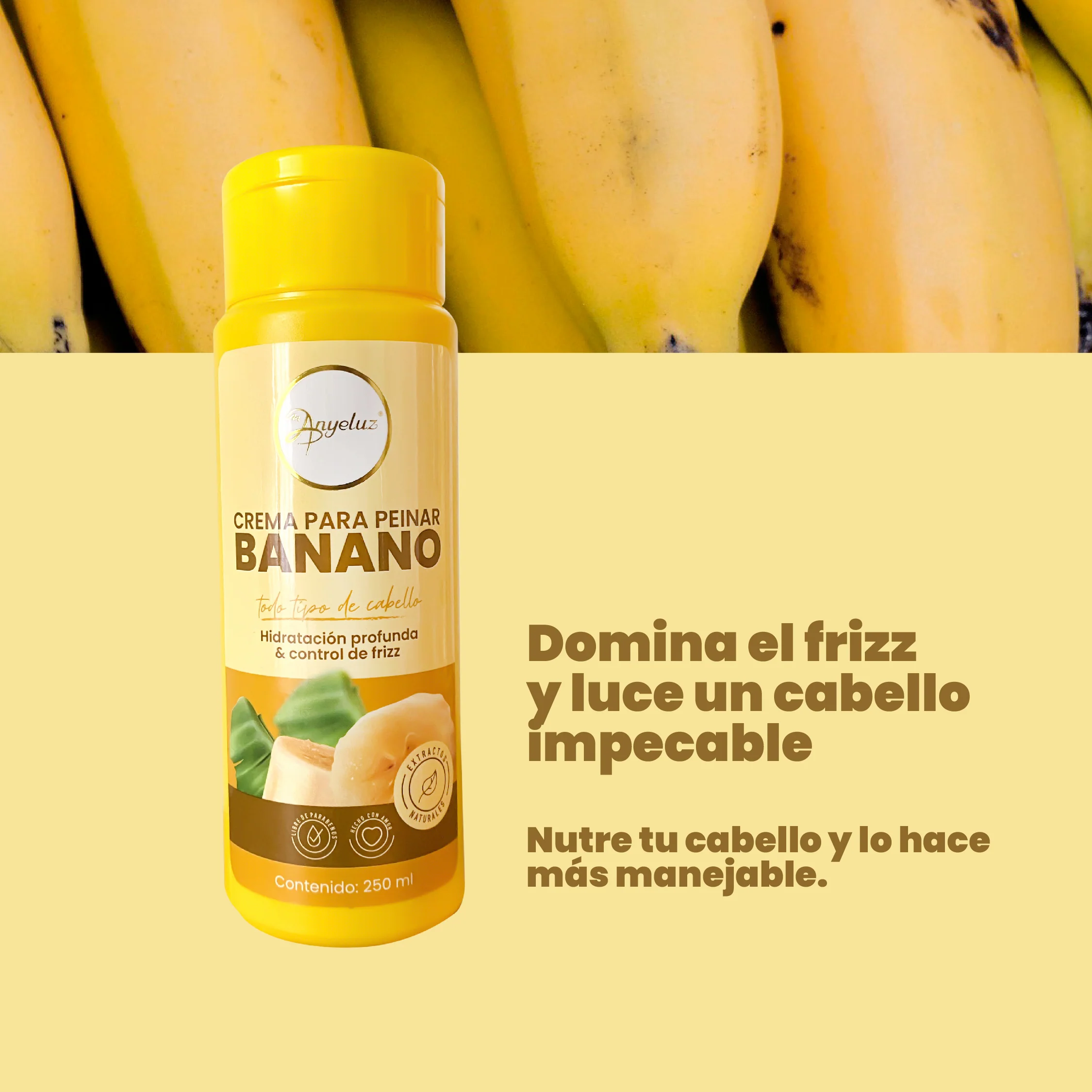 CREMA PARA PEINAR CON BANANO ANYELUZ - Imagen 2