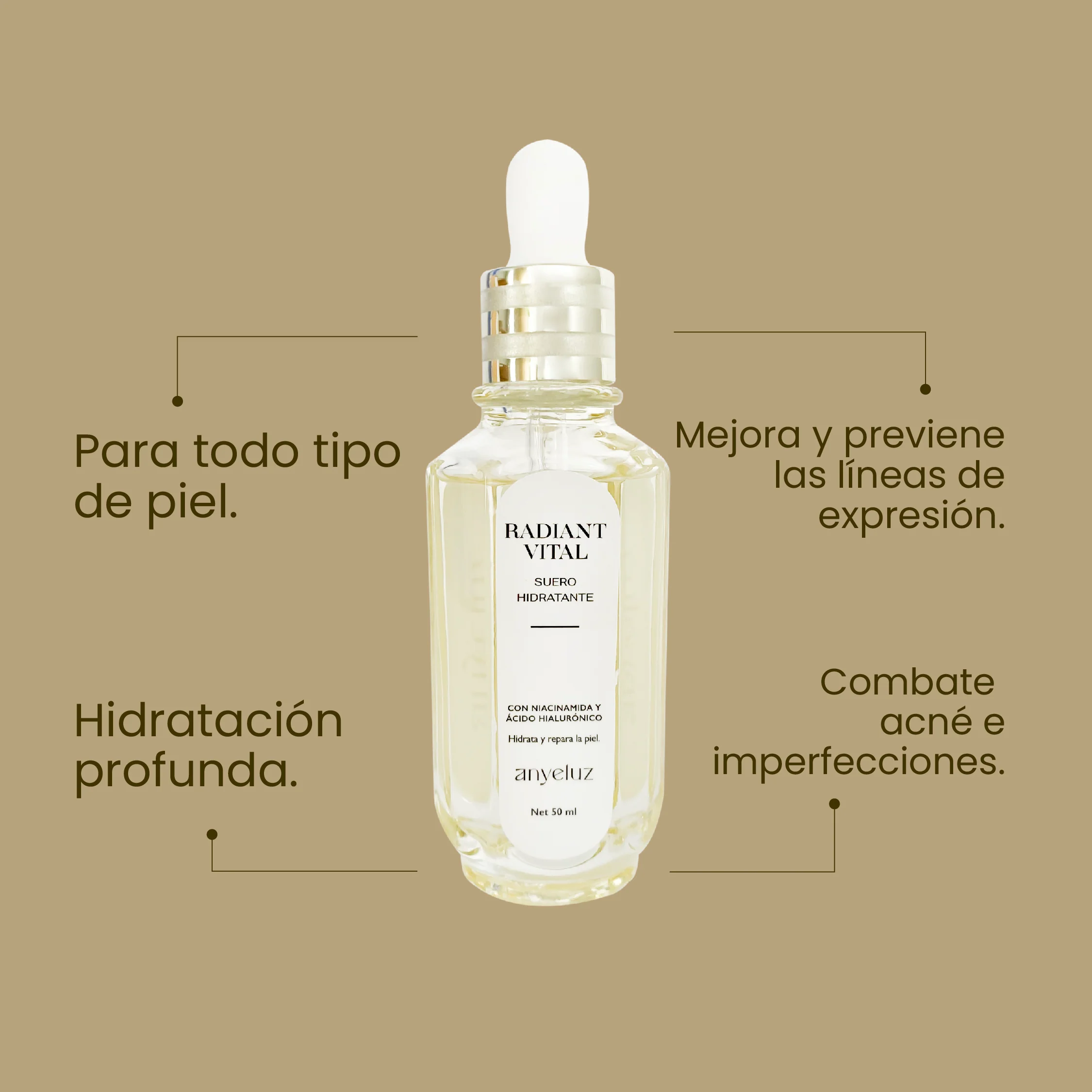 SUERO HIDRATANTE RADIANT ANYELUZ - Imagen 3