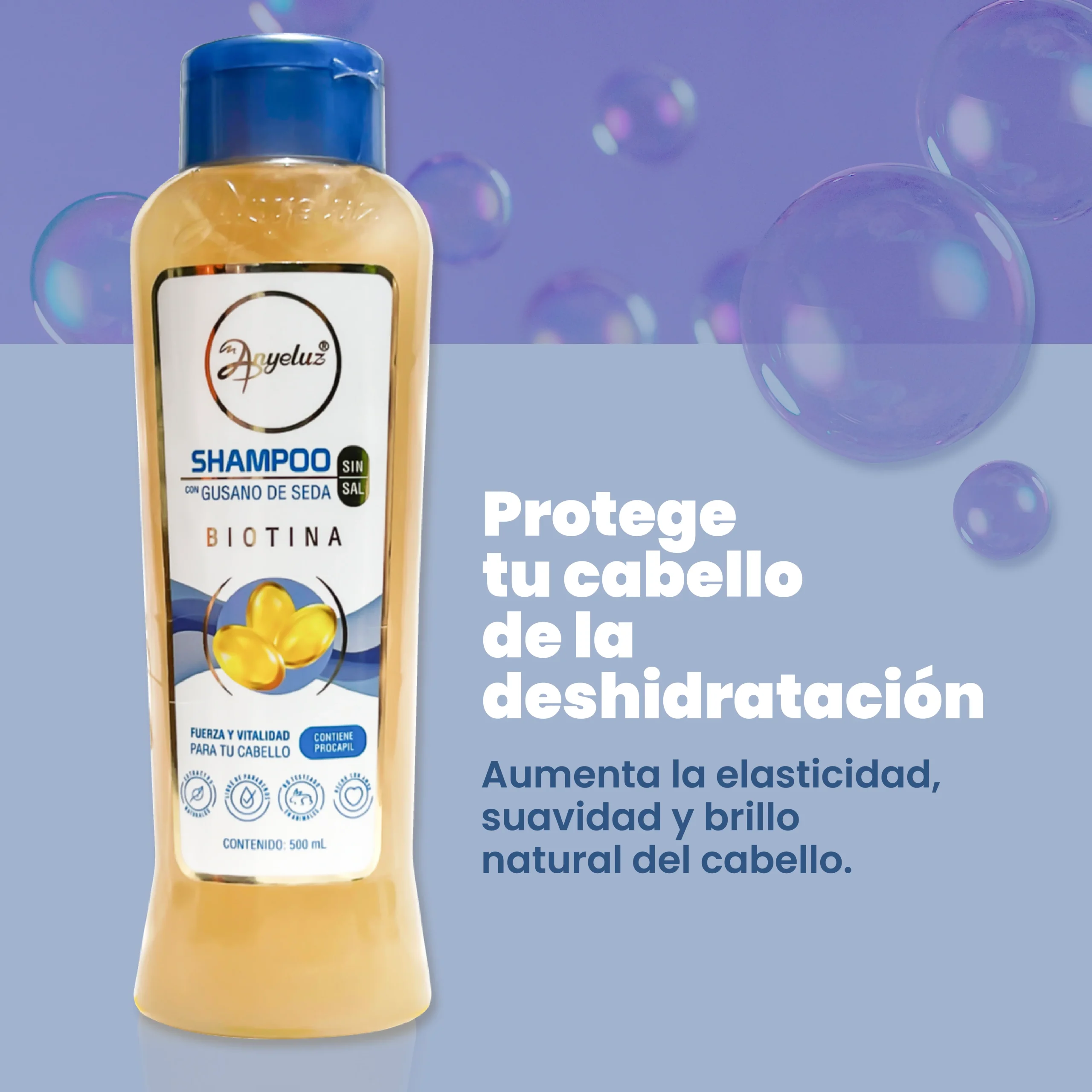 SHAMPOO GUSANO DE SEDA ANYELUZ - Imagen 2