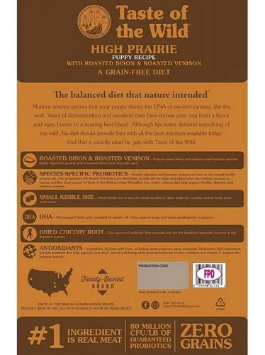Taste of the Wild Perros Adultos High Prairie Bisonte 40 Kg - Imagen 2